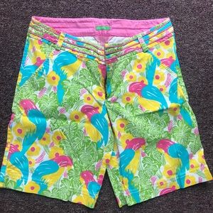 Lilly Pulitzer Bermuda short with parrots